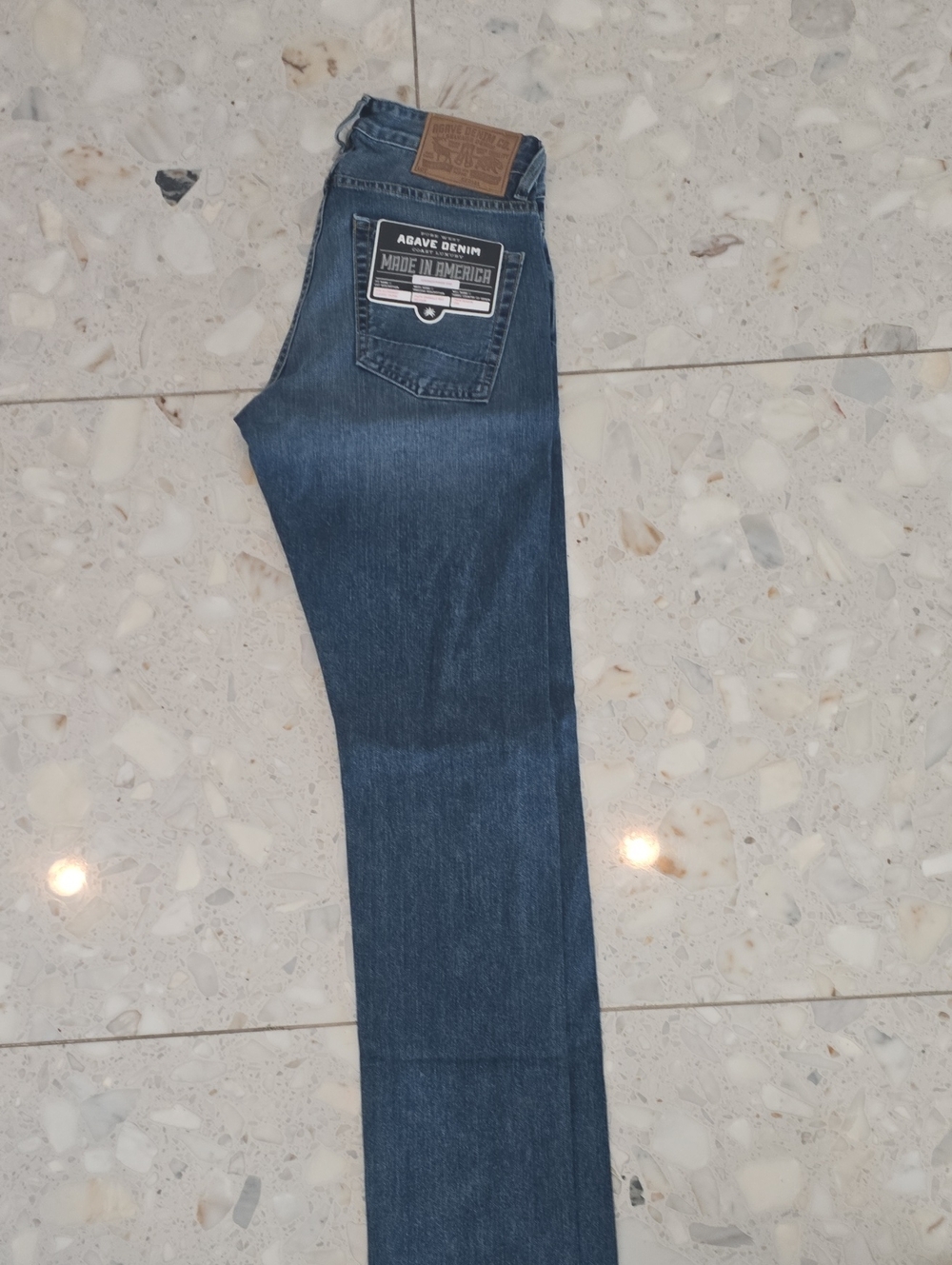 Agave Men's Dark Blue Slim Straight Jeans